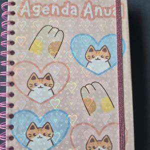 Planner agenda anual, tapa dura